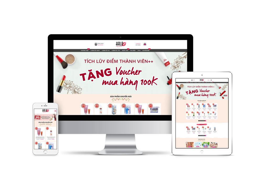 Thiết kế website mỹ phẩm